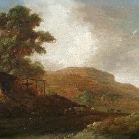 Welsh landscape with Lead Mines, 2. Thomas Jones of Pencerrig